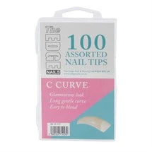 The Edge Big C Curve Tips Assorted - Pk100