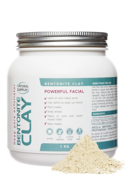 Bentonite Clay Indian Healing Mask 1kg | Nutrient Rich Clay Face Masks | Deep Pore Cleansing Indian Healing Clay Mask Aztec Secret